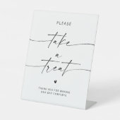 Minimalistisch Bitte nehmen Sie ein Leckerei-Zeich Sockelschild (Vorderseite)