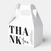 Minimalistisch Black and White Bold Vielen Dank fü Geschenkschachtel (Vorderseite)