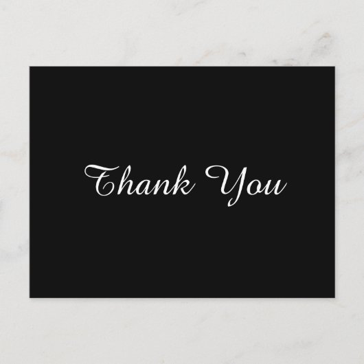 Minimalistisch Black and White Business Vielen Dan Postkarte (Vorderseite)