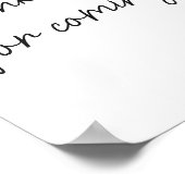 Minimalistisch Black and White Vielen Dank für Ihr Poster (Ecke)