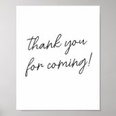 Minimalistisch Black and White Vielen Dank für Ihr Poster (Vorne)