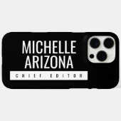 Minimalistisch Black Beruflich Modern Case-Mate iPhone Hülle (Rückseite (Horizontal))