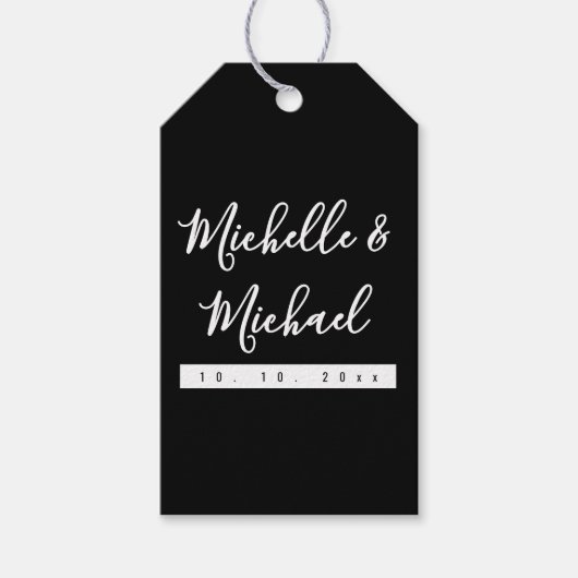 Minimalistisch Black Beruflich Modern Geschenkanhänger (Vorderseite)