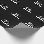 Minimalistisch Black Beruflich Modern Geschenkpapier (Ecke)