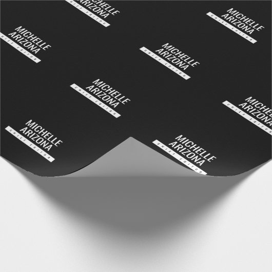 Minimalistisch Black Beruflich Modern Geschenkpapier (Ecke)