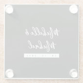 Minimalistisch Black Beruflich Modern Glasuntersetzer (Rückseite)