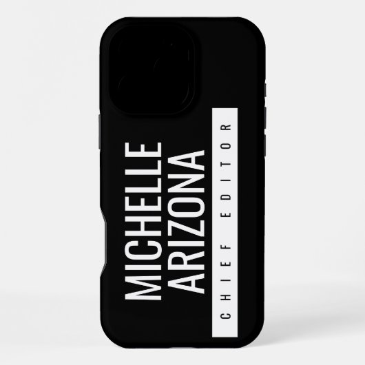 Minimalistisch Black Beruflich Modern iPhone Hülle (Rückseite)