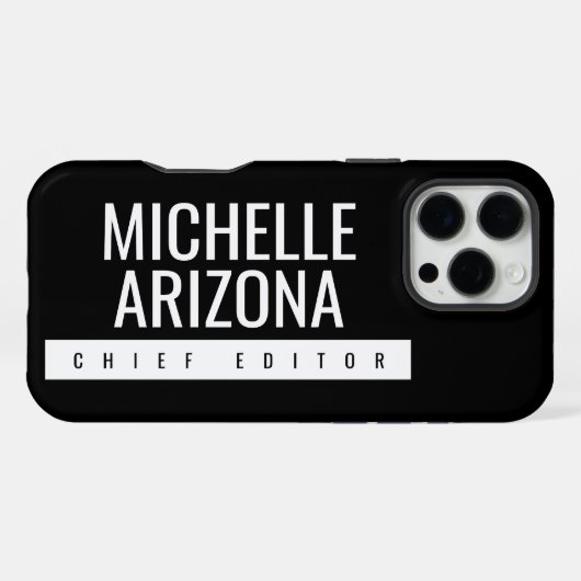 Minimalistisch Black Beruflich Modern iPhone Hülle (Rückseite (Horizontal))