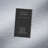 Minimalistisch Black Beruflich Modern Magnetische Visitenkarte (Beispiel)