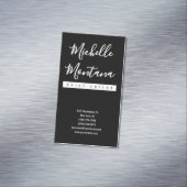Minimalistisch Black Beruflich Modern Magnetische Visitenkarte (Beispiel)