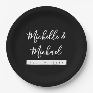 Minimalistisch Black Beruflich Modern Pappteller