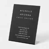 Minimalistisch Black Beruflich Modern Sockelschild (Vorderseite)