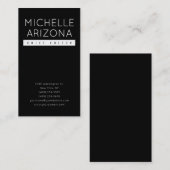 Minimalistisch Black Beruflich Modern Visitenkarte (Vorne/Hinten)