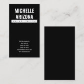 Minimalistisch Black Beruflich Modern Visitenkarte (Vorne/Hinten)