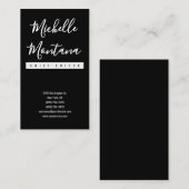 Minimalistisch Black Beruflich Modern Visitenkarte (Vorne/Hinten)