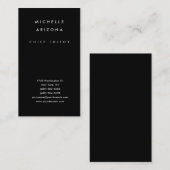 Minimalistisch Black Beruflich Modern Visitenkarte (Vorne/Hinten)