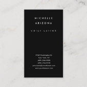 Minimalistisch Black Beruflich Modern Visitenkarte (Vorderseite)