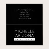 Minimalistisch Black Beruflich Modern Visitenkarten (Außenseite Aufgefaltet)