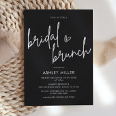 Minimalistisch Black Bridal Brunch Einladung