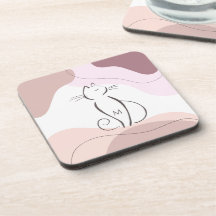 Minimalistisch Black Cat Bio Boho Formen Monogram