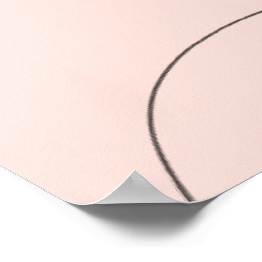 Minimalistisch Black Cat Boho Bio Form Poster (Ecke)