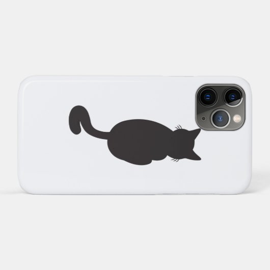 Minimalistisch Black Cat Silhouette Case-Mate iPhone Hülle (Rückseite (Horizontal))