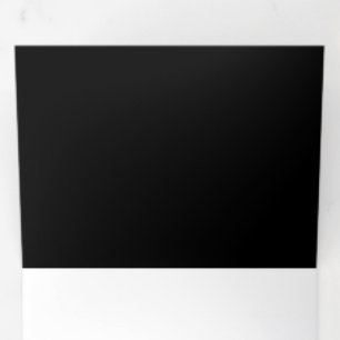 Minimalistisch Black Cat Silhouette Dreifach Gefaltete Einladung