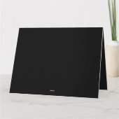 Minimalistisch Black Cat Silhouette Karte (Rückseite)