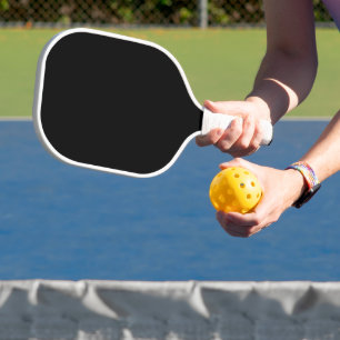 Minimalistisch Black Cat Silhouette Pickleball Schläger