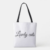 Minimalistisch Black Cat Silhouette Tasche (Rückseite)