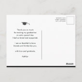 Minimalistisch Black Elegant Script GRAD Vielen Da Postkarte (Rückseite)