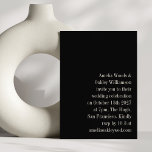 Minimalistisch Black Elegant Stilvolle Moderne Hoc Einladung<br><div class="desc">Minimalistisches Schwarzes Elegantes Modernes Hochzeitsempfang</div>