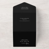 Minimalistisch Black Foto Hochzeit Siegel und send All In One Einladung (Außenbereich)