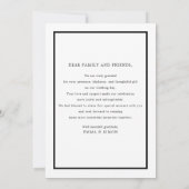 Minimalistisch Black Frame Foto Hochzeit Vielen Da Dankeskarte (Rückseite)