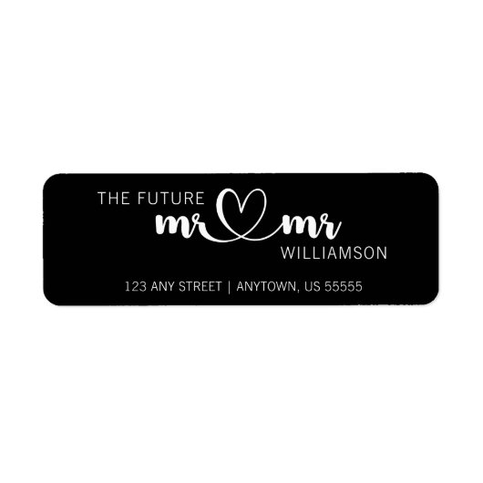 Minimalistisch Black Future MR und MR Rücksendeadr (Vorne)