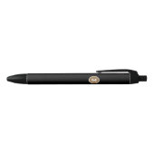 Minimalistisch Black Gold Classic Monogramm Kugelschreiber (Oberseite)