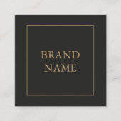 Minimalistisch Black Gold Luxury Geometric Realtor Quadratische Visitenkarte (Vorderseite)