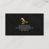 Minimalistisch Black Granite Grunge Red Line Einhe Visitenkarte (Rückseite)