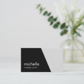 Minimalistisch Black Gray Geometric Visitenkarte (Stehend Vorderseite)