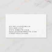 Minimalistisch Black Gray Geometric Visitenkarte (Rückseite)