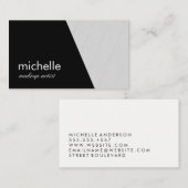Minimalistisch Black Gray Geometric Visitenkarte (Vorne/Hinten)