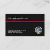 Minimalistisch Black Grunge Red Line Geschäftsführ Visitenkarte (Rückseite)