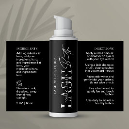 Minimalistisch Black Lash Foam Cleanser Wraparound Rechteckiger Aufkleber