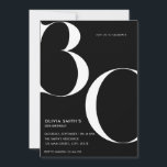 Minimalistisch Black Modern Chic 30. Geburtstag Einladung<br><div class="desc">Minimalistisch Black Modern Chic 30. Geburtstag Einladung</div>