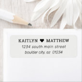 Minimalistisch Black on Grey Couple's Rücksendeadr (Insitu)