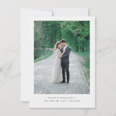 Minimalistisch Black Plush White Paisley Vielen Da Einladung (Rückseite)