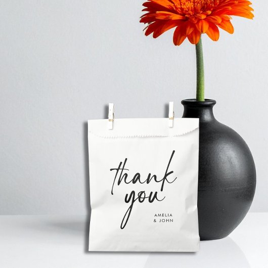 Minimalistisch Black Script Personalisiert Vielen  Geschenktütchen