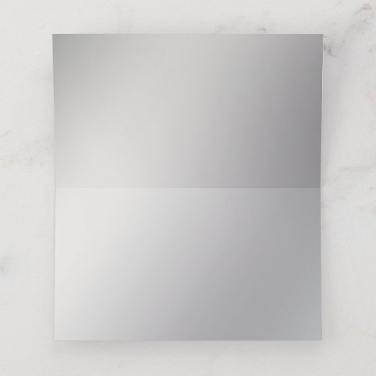 Minimalistisch Black Silver White Wedding Platzkarte (Innenseite Aufgefaltet)