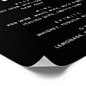 Minimalistisch Black Wedding Bar Sign | Betrunken Poster (Ecke)