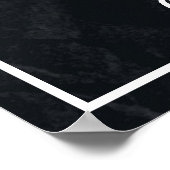 Minimalistisch Black Wedding Open Bar Sign Poster (Ecke)